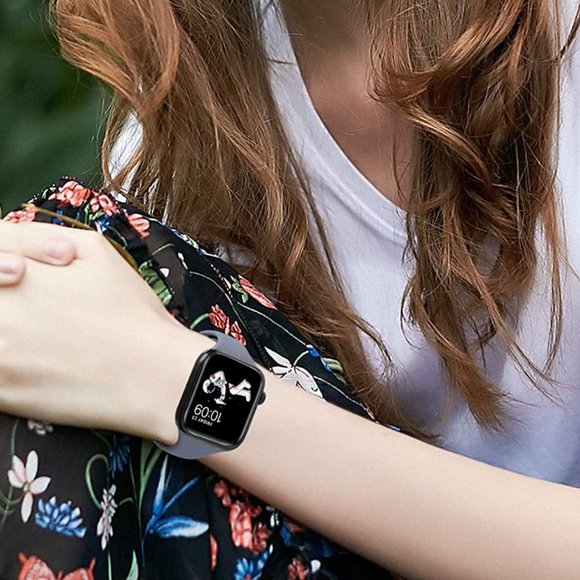 Apple Watch SLIM Silicone Band - MEDIUM BLUE - 38mm/40mm/41mm - Picture 5 of 5